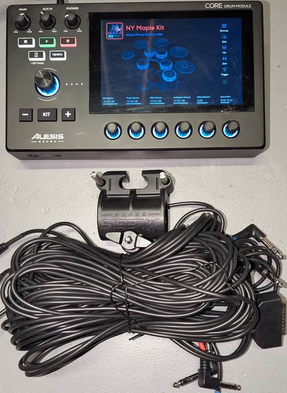 Alesis Strata Core Electronic Drum Module w/ Power Cable, Mount, and Cable Snake image 1