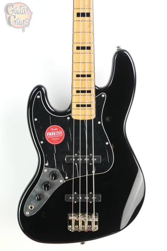 Squier Classic Vibe 70s Jazz Bass Left Handed Black image 1