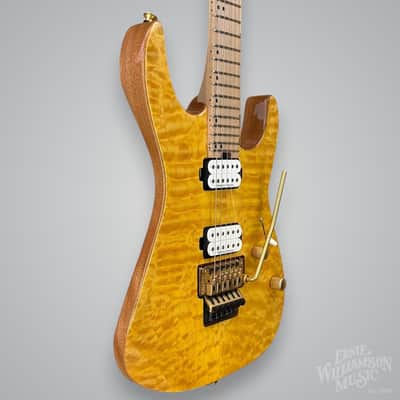 Charvel Pro-Mod DK24 HH FR M Mahogany with Quilt Maple Top 2021 - Dark Amber, 7.5 lbs image 3