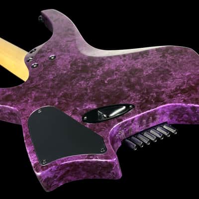 2024 Ormsby Goliath GTR 7 String Roberto Barros Signature Headless Multi-Scale ~ Cyborg Purple image 4