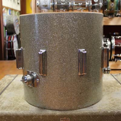 1960s Rogers 14x14 Tower Floor Tom in Silver Sparkle image 4