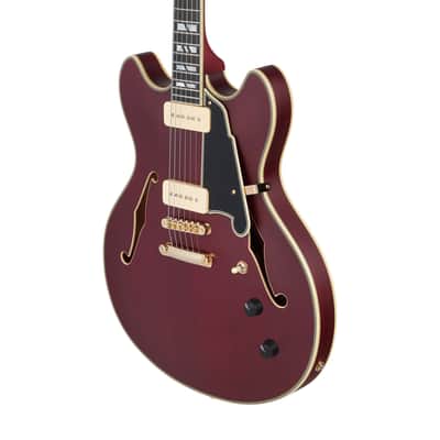 D'Angelico Deluxe DC - Satin Trans Wine (DADDCSTWGS) image 4
