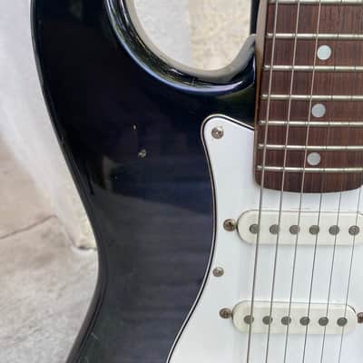 Japan built Fender "Squier Series" Floyd Rose Standard Stratocaster with Rosewood Fretboard 1992 - 1996 - Blue Foto Flame image 5
