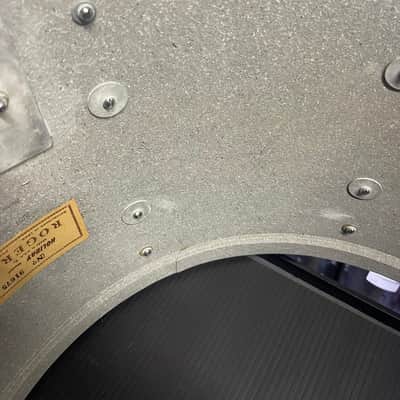 Vintage 1968 Rogers Londoner 4 Piece Drum Shell Pack - 12/13/16/20 - Black Strata Pearl image 23