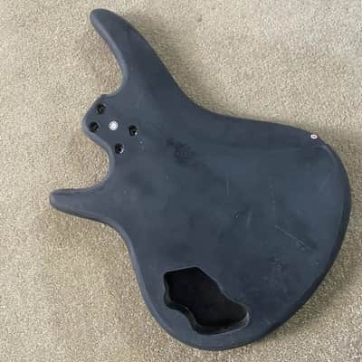 Black Basswood 4 String Bass Body image 4