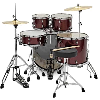 Premier Revolution 20" 5-Piece Complete Drum Kit Red Sparkle PR20-5DKRSW image 2