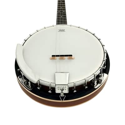 Caraya 4-String Mahogany Body Resonator Tenor Banjo - Natural BJ004 image 6