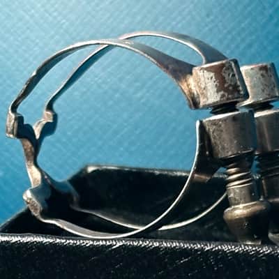 Vintage Harrison Soprano sax ligature silver plated image 6