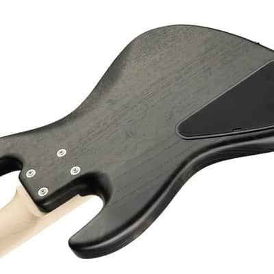 Sadowsky MetroLine 21-Fret Vintage P/J Bass-Swamp Ash Body-5 String-Nirvana Black Transparent Satin image 6