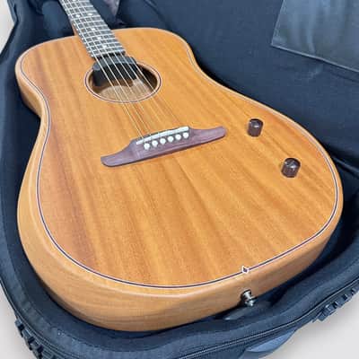 Fender Highway Dreadnought All-Mahogany Acoustic-Electric Guitar - Natural image 10