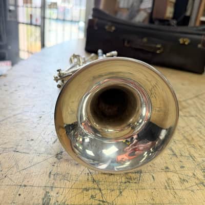 Vintage Bach Stradivarius Model 37 Silver Bb Trumpet with Original Case Just Serviced Late 1970's image 8