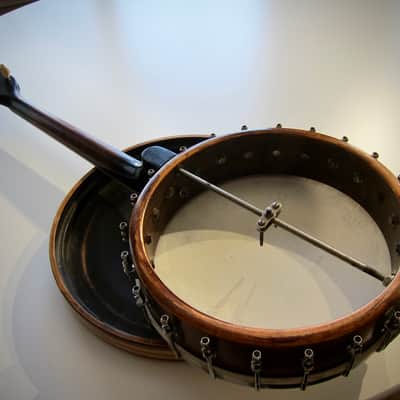 Gibson Tenor Banjo Model TB-1 Four String with Resonator Circa-1925-Dark Sunburst image 16