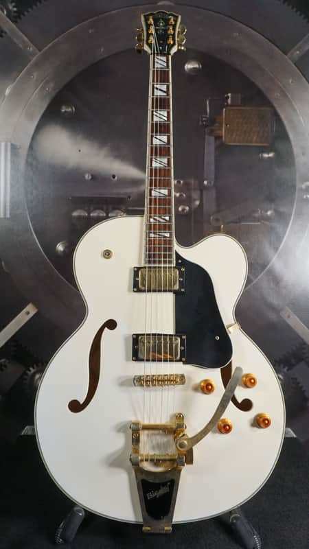 1997 Washburn J-9 Hollowbody w/ Bigsby – White – OHSC image 1