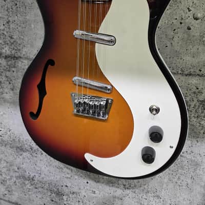 Danelectro D59 12-CS 12 Strings Electric Guitar - 2020's - Sunburst image 2