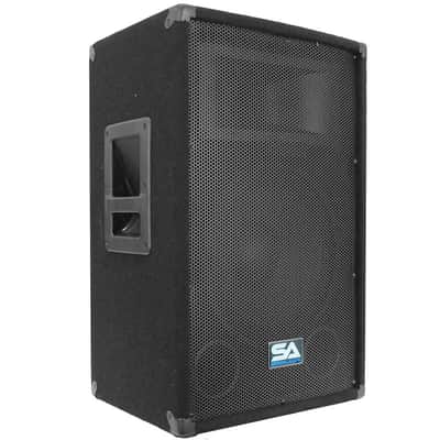 Pair of 12" PA Speakers with two Tripod Speaker Stands - PA/DJ Band PA Package image 3