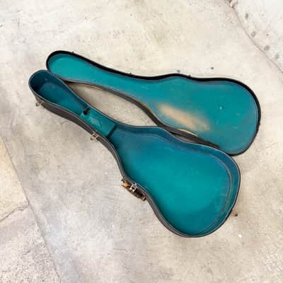 Vintage 1930s Geib Archkraft Parlor Guitar Case - Black, Green Interior - Pre-War image 5
