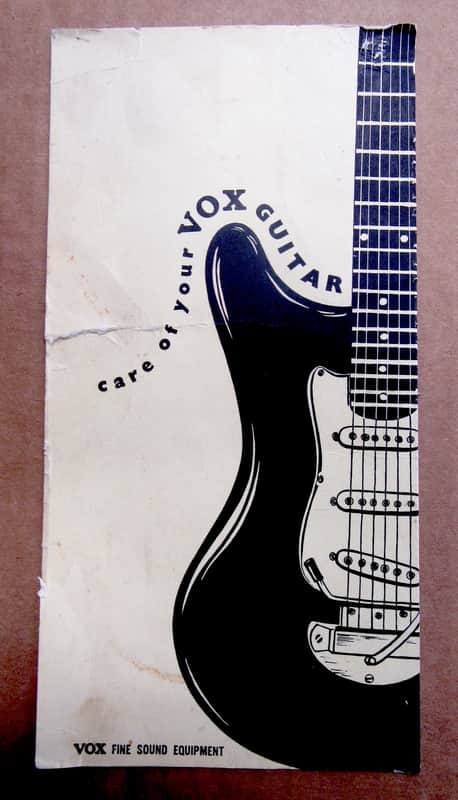 Vox Guitar or Bass Jennings UK Warranty Hang Tag 1963-1967 image 1