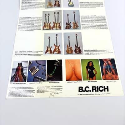 B.C. Rich B.C. Rich Fold-Out Brochure – Mockingbird, Bich, Eagle & Double Neck Era. 1981 image 3