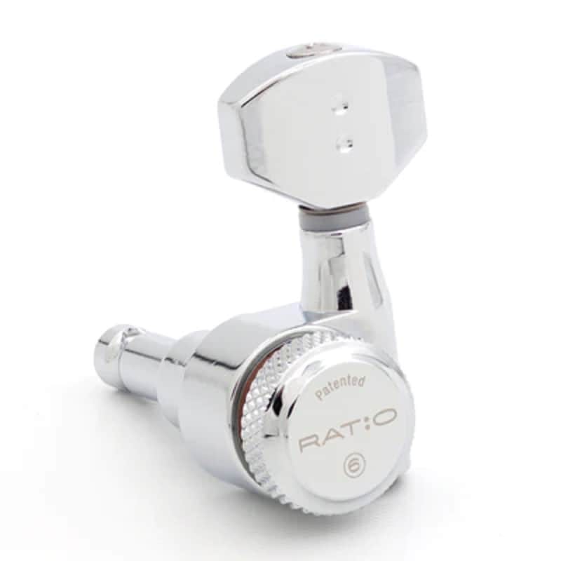 Graph Tech Ratio LEFT-HANDED 6L Mini 2-Pin Tuners, CHROME, #PRL-9721-LC0 image 1