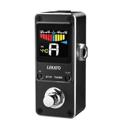 LEKATO Guitar Effect Pedal Mini Single Tuner Pitch Chromatic Tuning True Bypass image 1