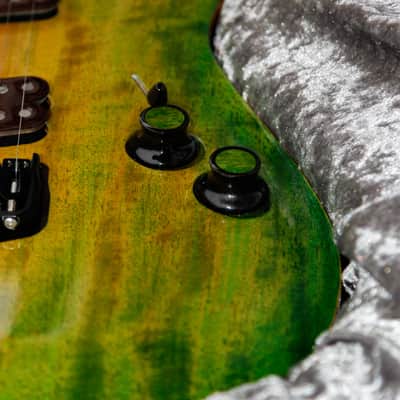 Boutique guitar Ergal 7 string fanned points and lines edition by GB Liuteria image 16