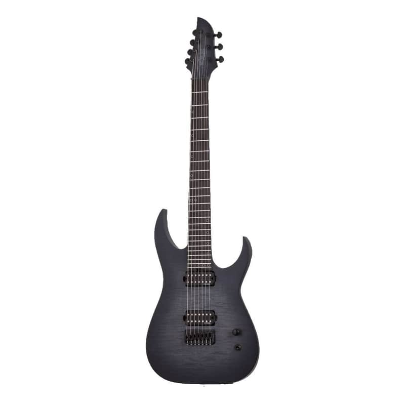 Schecter KM-7 MK-III Keith Merrow Legacy 7-String Right-Handed Electric Guitar with Ebony Fretboard and Ultra-Thin ‘C’ Neck (Transparent Black Burst) image 1