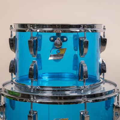 1970s Ludwig Big Beat Blue Vistalite Drum Set image 19