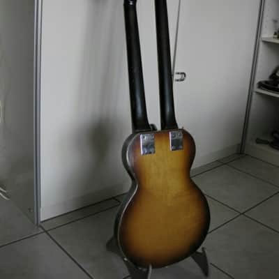 Hofner 191 (I) Doubleneck 1962 Honeyburst Brown Shaded image 3