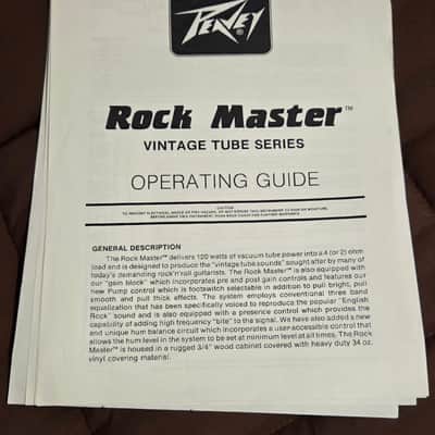 Peavey Rock Master Vintage Tube Series 120-Watt Guitar Head 1980s - Black - Recent recap! image 13