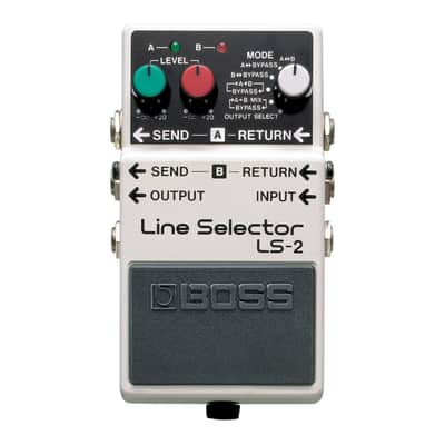 Boss LS-2 Compact Battery and Adapter Powered Line Selector Pedal with Level Control and Six Looping Modes for Multiple Effects Setups image 1