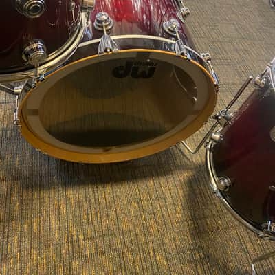 DW Collectors Series Shell Pack - 13", 16", 24" - Black Cherry Burst image 5