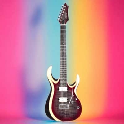 Cort X700 Duality II Lava Burst Electric Guitar | X Series Double Cutaway, Seymour Duncan Pickups, Ebony Fingerboard image 2
