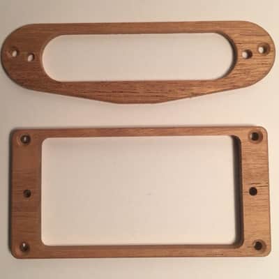 Guilford Mahogany Flat H/S Humbucker Strat Pickup Ring Set - USA image 1