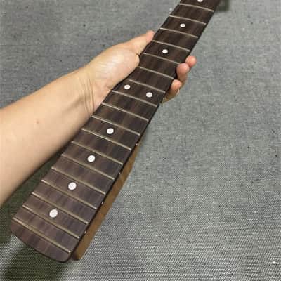 Reverse big head Roasted flame maple Electric guitar neck part 22 fret rosewood image 2