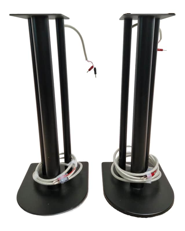 Hi-Fi Speaker Stands - Built In Banana Jack Leads - Excellent image 1