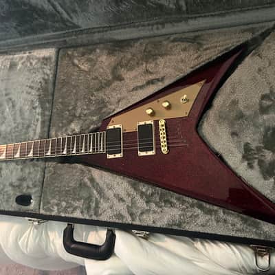 ESP LTD KH-V Kirk Hammett Signature 2023 - Present - Red Sparkle image 1