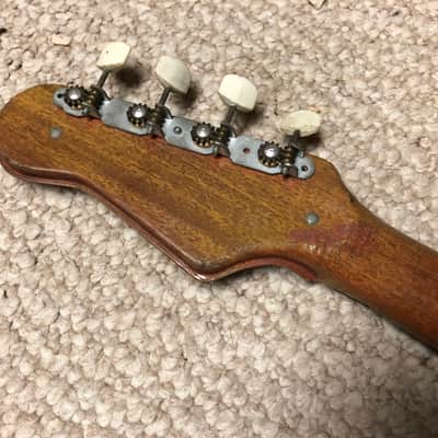 Vintage MIJ Teisco Telestar Stamped Tin Toy Guitar Banjo image 7