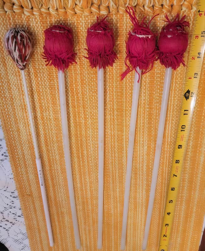 Vic Firth Musser M-6 Terry Gibbs Xylophone Bells Keyboard Mallets Red Corder Wound Heads 15.5" Long *LOT OF 5* image 1
