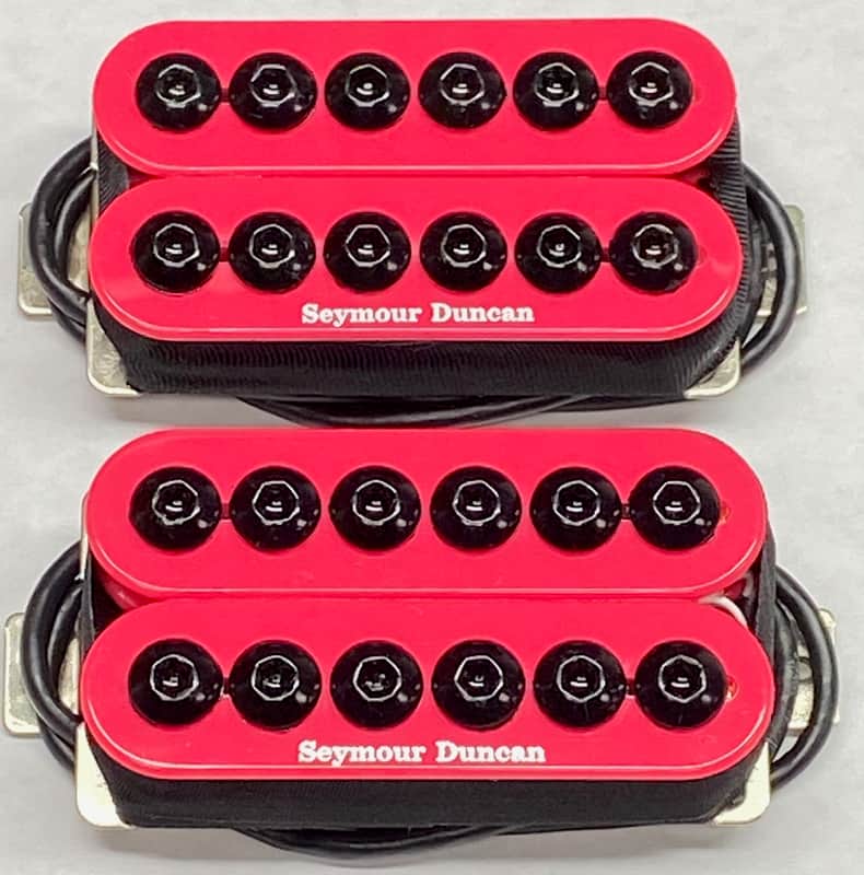 Seymour Duncan Neon Pink Invader 6 String Humbucker Guitar Pickup Set SH-8b & SH-8n Neck & Bridge image 1