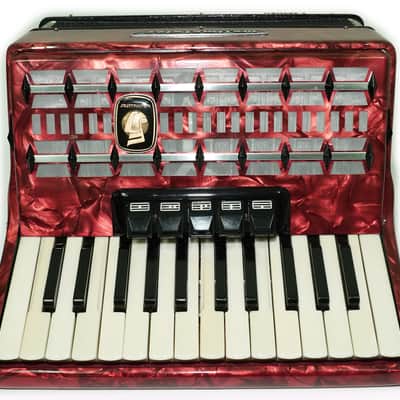 Vintage Weltmeister Serino 48 Bass Lightweight Piano Accordion for Beginners Children Kids, made in Germany Small Accordian with New Straps, 2735 image 7