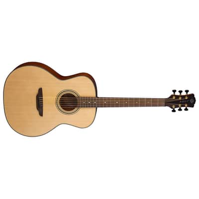 Luna Art Recorder All Solid Wood Acoustic Guitar, 21 Frets, C Neck, Rosewood Fretboard, Satin Natural image 5