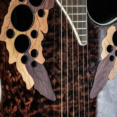 2020s Ovation CE48P-TGE Elite Plus Celebrity Exotic Super Shallow dark tiger eye image 4