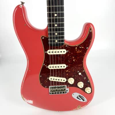 2017 Fender Custom Shop '63 Stratocaster Relic - Faded Fiesta Red image 4