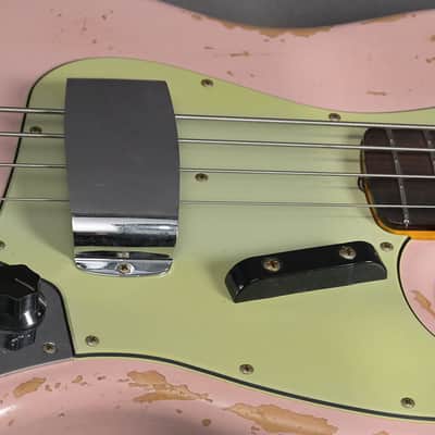 Fender Custom Shop Jazz Bass 1962 Heavy Relic Shell Pink image 9