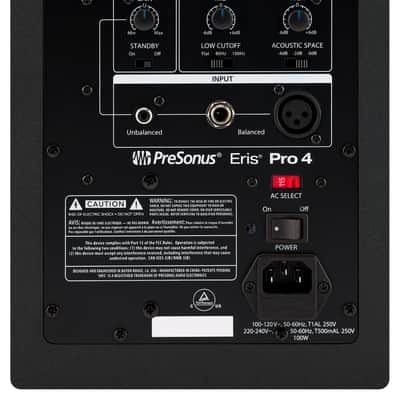 Pair Presonus Eris Pro 4 Powered 4" 2-Way Powered Studio Monitor Speakers+Mixer image 6