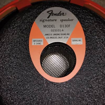 Vintage JBL Fender D130F 15", 8ohm, Speaker, Orange Basket and Label image 3