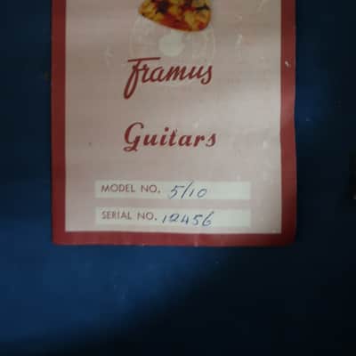 Vintage 1960s  Framus Parlor Model 5/10 "Serenade" Small Body Acoustic Guitar West Germany Clean Original Fuax Gator Case Hang Tags & Original Pick WOW image 18