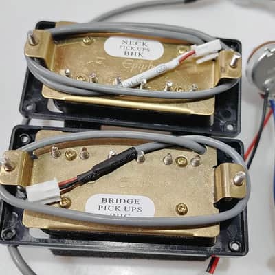 Epiphone Guitar Humbucker Pickups Set with Wiring Harness Kit image 2