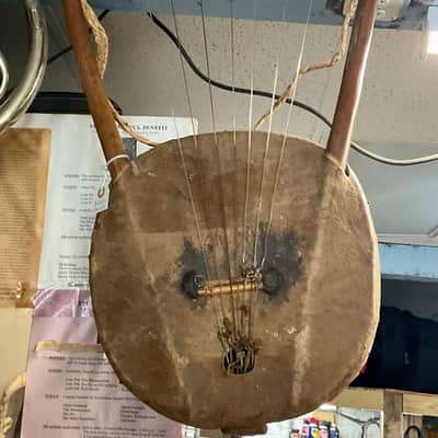 Handmade 7 String Nyatiti Plucked Bowl Yoke (African) Lute image 1