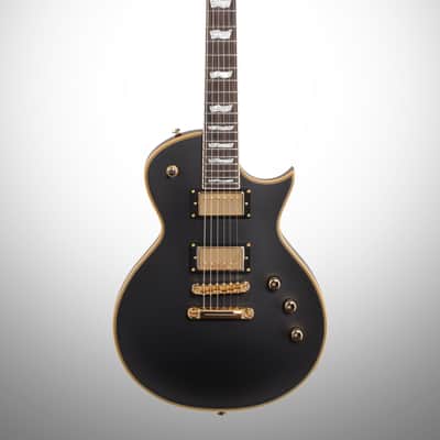 ESP LTD EC-1000 Deluxe Series Electric Guitar, Vintage Black image 2
